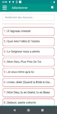 Hymnes, Cantiques Et Louanges android App screenshot 5